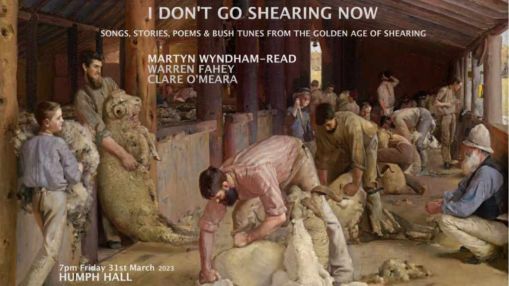 I don't go shearing now